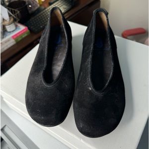 Black suede wolky flats 8.5